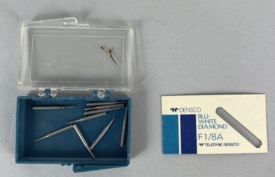 Vintage Densco Blu-White Diamond LOT OF NINE 9 Mixed size various Dental Tools