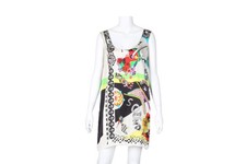 Gianni Versace Silk Print Shift Dress - Size 42