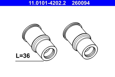 ATE 11.0101-4202.2 Führungshülsensatz, Bremssattel für MERCEDES-BENZ
