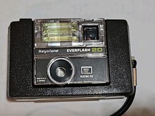 Vtg Keystone Everflash 20 Film Camera With Flash Battery Tested Working USA Made