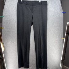 Chicos Womens Pants Size XL Black Dress Pants Zip Straight Leg Belt Loops Rayon