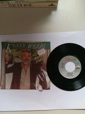 Kenny Rogers - I Don't Need You / Without You In My Life 45 RPM 7'' Vinyl Liberty
