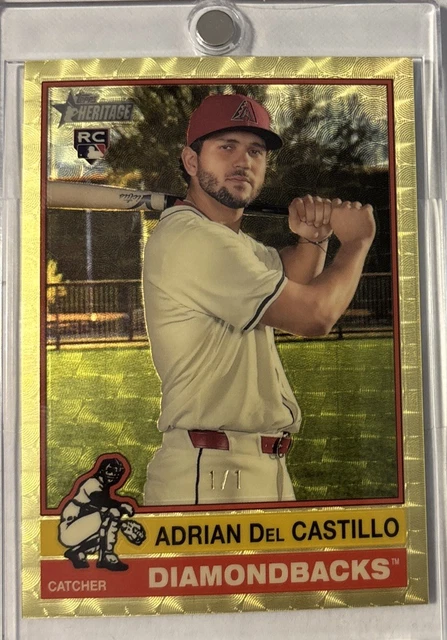2025 Topps Heritage Adrian Del Castillo SUPERFRACTOR 1/1 Gold Vinyl RC Arizona