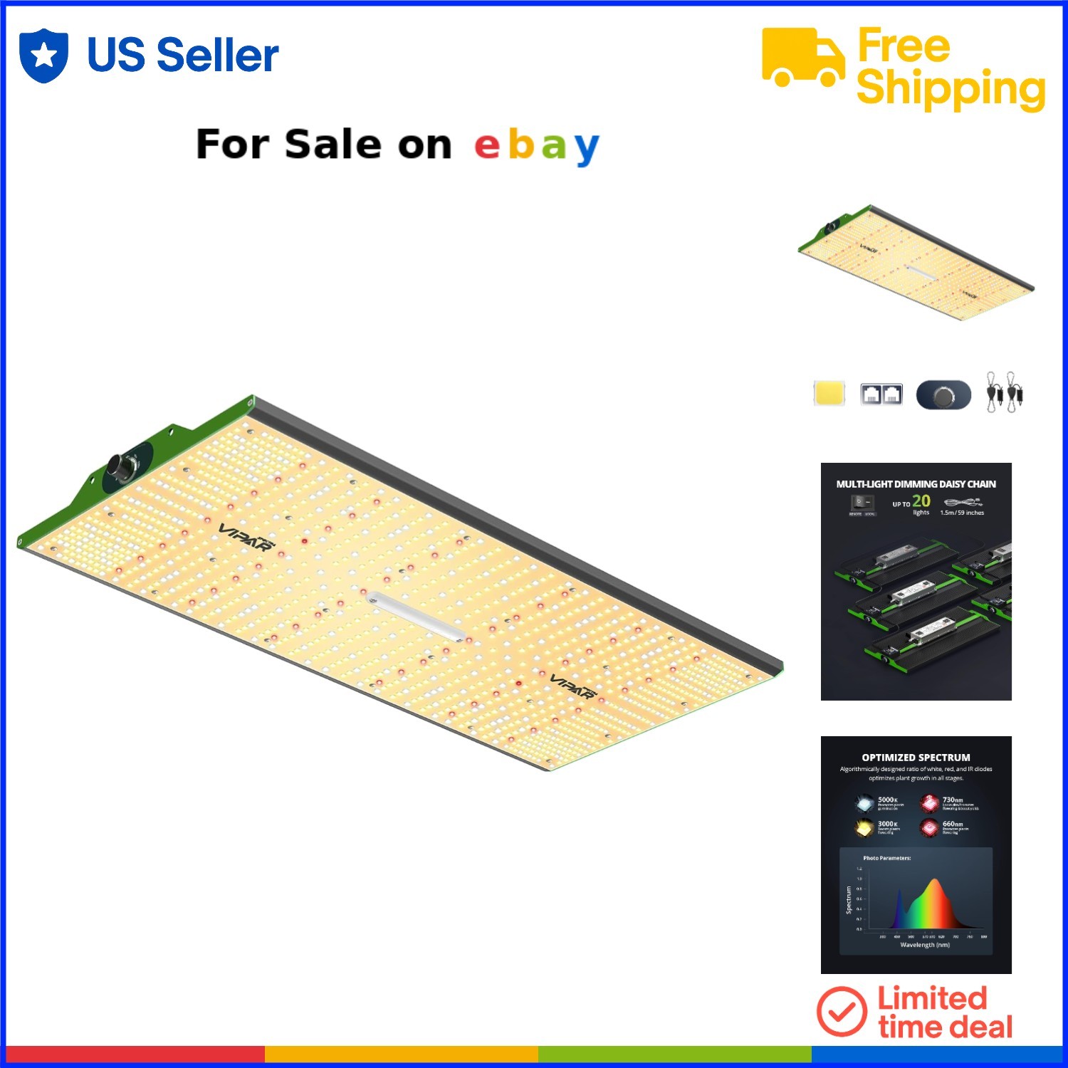 Dimmable Full Spectrum For Indoor Plants Veg Flower 80w