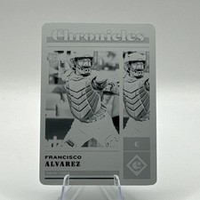 FRANCISCO ALVAREZ 2023 Panini Chronicles BLACK PRINTING PLATE 1/1 RC NY METS