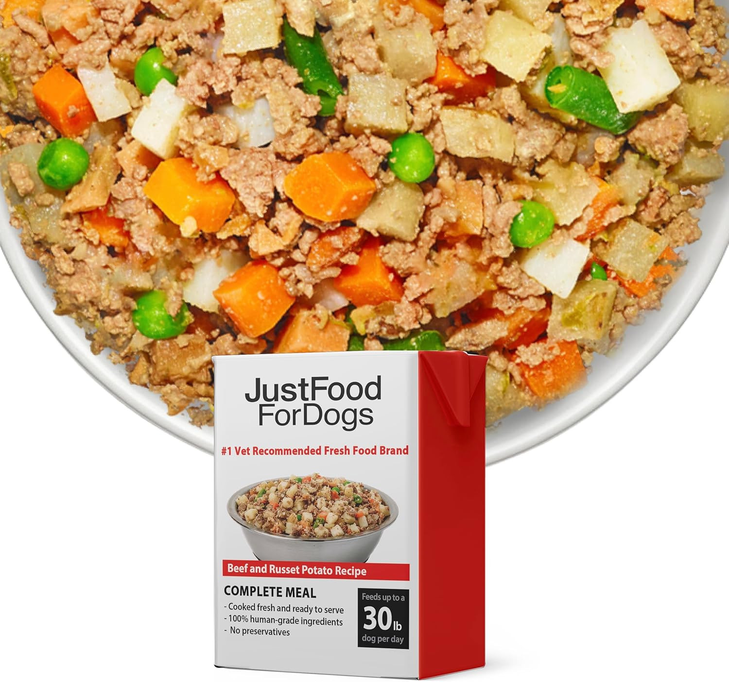 , Complete Meal Or Dog Food Topper, Beef & Russet Potat
