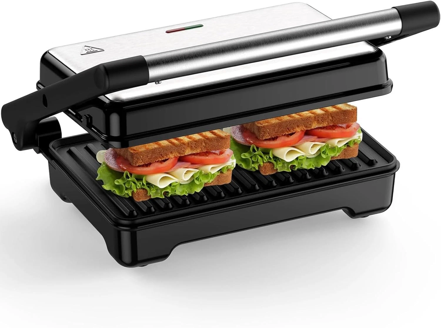 YASHE Sandwich Toaster 1500W Panini Press Grill with XXL Non-Stick Plates