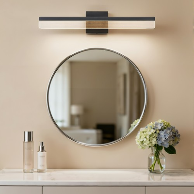 #ad EDISHINE 24quot; Dimmable LED Wall Sconce Satin Black 1800lm Adjustable Angle $79.99