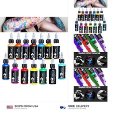 Tattoo Kit 14Pcs Tattoo Ink 14 Colors Set 1 oz 30ml/Bottle Tattoo Inks Pigmen...