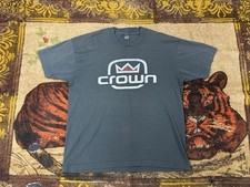 Vintage 90s Single Stitch Crown Audio Amplifiers Shirt Men's XL Black 