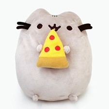 Pusheen Pizza Plush Stuffed Toy Gund Snackable 9.5 Inch Pepperoni Gray Cat New