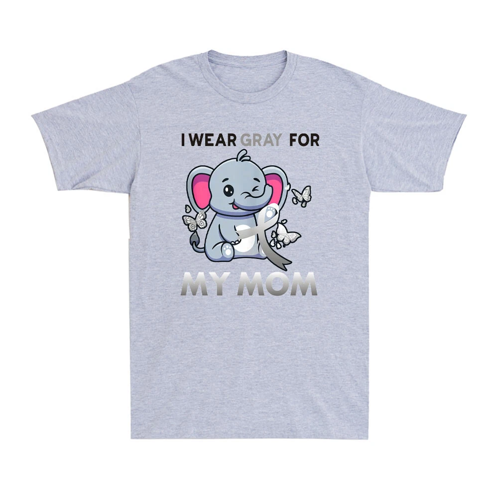 I Wear Gray For My Mom - Brain Cancer Awareness Neurologists Gift Men's T-Shirt
Opens in a new windo