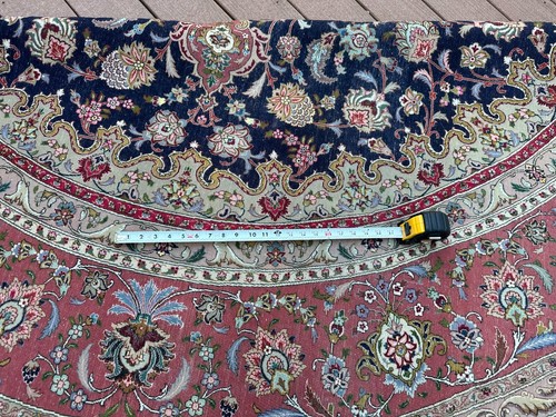 10x10 Round Exceptional Taabrriz Rug Rare Kork Wool & Silk Rug Round 298cmx298cm - Picture 9 of 9