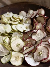 Primitive Dried Red/Green Apple Slices Bowl Fillers Set of 20 or 50