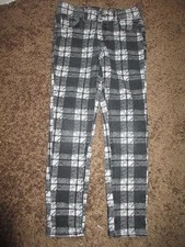 Black  White Checked Simply Low Knit Jeggings Size 8R by Justice Premium EUC