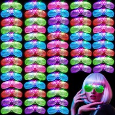 84 PCS LED Glasses, 5 Colors Light Up Glasses with 3 Light Modes,Dark Party