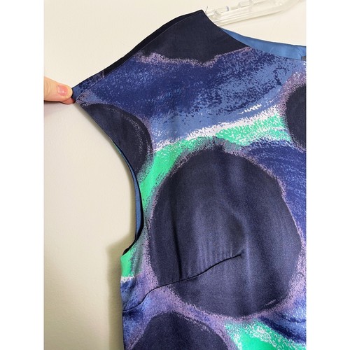 Boden Limited Edition Size US 14 Silk Cap Sleeve Shift Dress Circle Print Mod - Picture 10 of 14