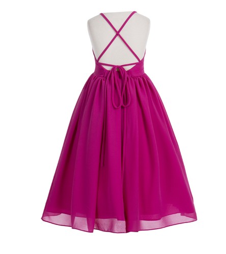 Chiffon Flower Girl Dresses Wedding Pageant Dress Formal Birthday Girl Dresses - Picture 35 of 75