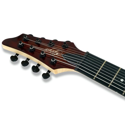 8 String Electric Guitar Maple Neck Burl poplar top Okoume Body - Picture 5 of 7