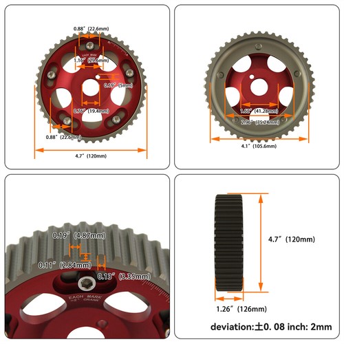 Racing Timing Belt & Cam Gears for Lexus GS300 IS300 SC300 Toyota Supra
