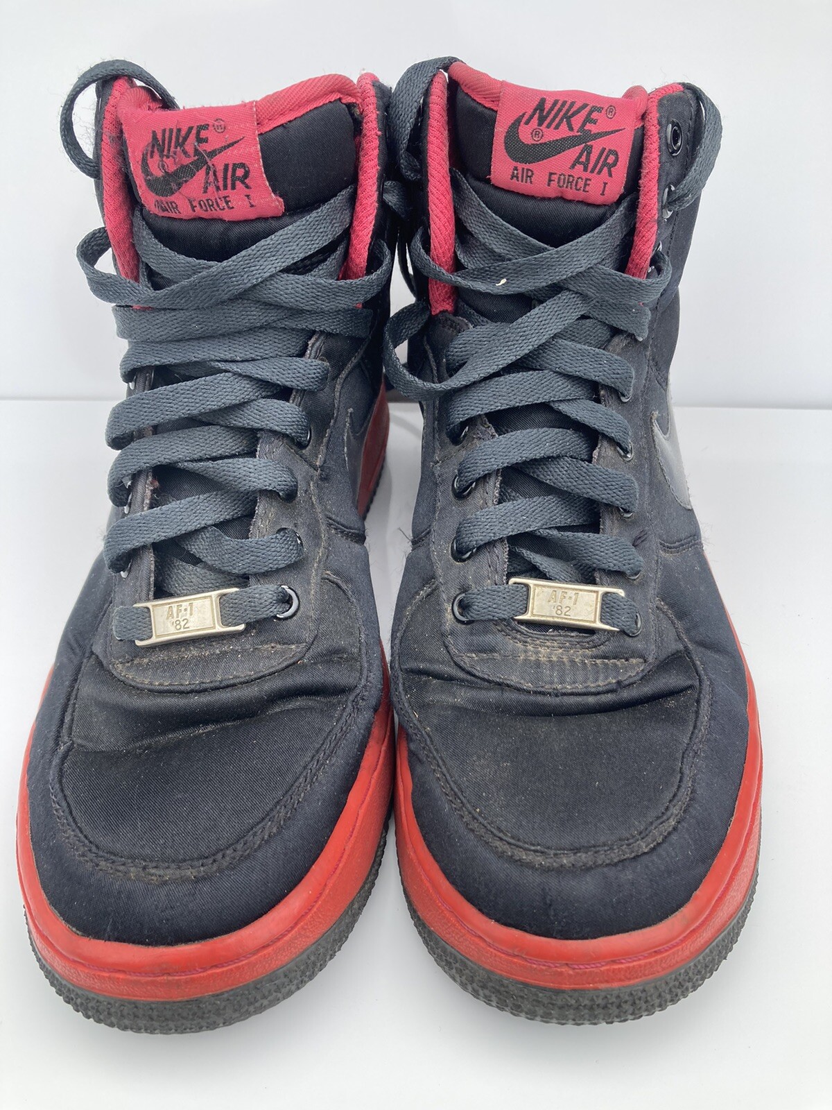 Nike Air Force AF-1 '82 High Top Sneaker Size 8 Black / Red | eBay