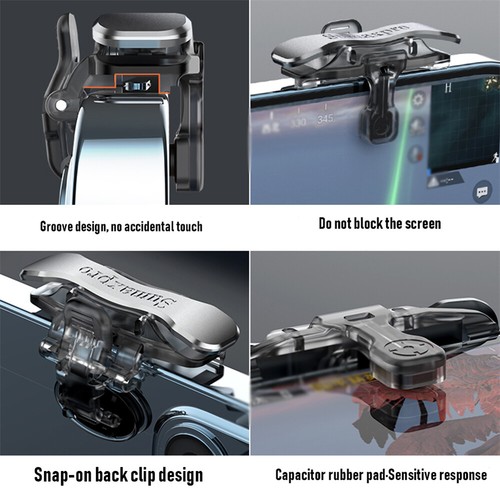 Mobile Phone Gaming Trigger Set Aim Fire Button Shoot Controller For PUBG L1 R1 - Picture 10 of 12