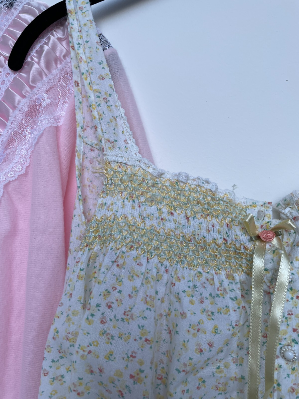 Vintage Embroidered Lace Nightie Slip Nightdress Cotton Nylon Bundle x