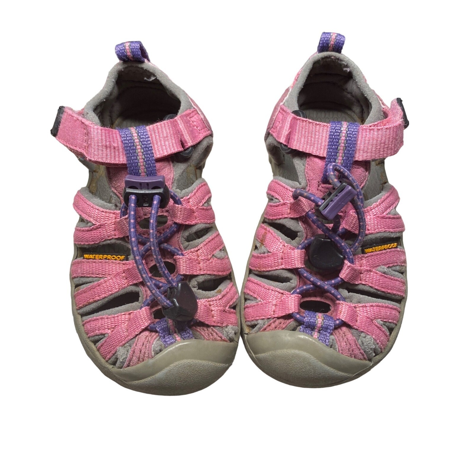 Scarpe da passeggio Keen impermeabili regolabili ragazza viola rosa comfort tela 9