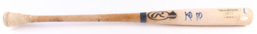 KEIBERT RUIZ SIGNED GAME USED RAWLINGS BIRCH BIG STICK JM77 PRO BASEBALL BAT JSA - Picture 2 of 4