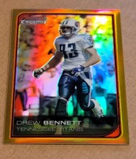 2006 Bowman Chrome Gold Refractor #ed /50 Drew Bennett TITANS #150 Rare SP !!