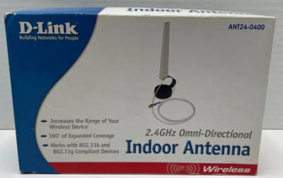 D-Link ANT24-0400 DLink 2.4GHz 4dBi Omni-Directional Indoor Antenna