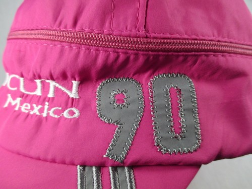 Cancun Mexico 90 Pink Adjustable Baseball Cap Hat Visor Great Condition - Picture 3 of 9