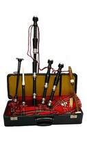 Great Highland Bagpipes Rosewood Silver Amount/Scottish Bagpipes with Hard Case 