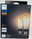 Philips Hue 2-Pack Dimmable Warm White Vintage Smart ST19 Edison Bulb -FREE S/H