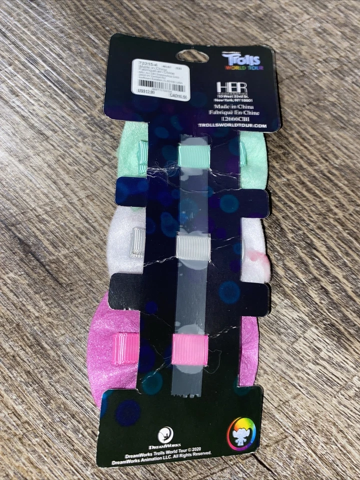 Trolls World Tour 发弓,彩虹,粉红色,蓝色罂粟生日圣诞节 — 第 3/4 张图片
