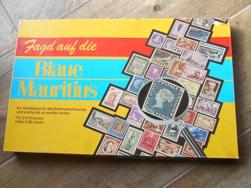 SEHR SELTEN ! Jagd auf die Blaue Mauritius (Würfelspiel). Vollständig!