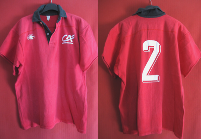 Maillot De Rugby Vintage Le Roc – Rouge – Ancien Coton – Numéro 2 – Taille XL