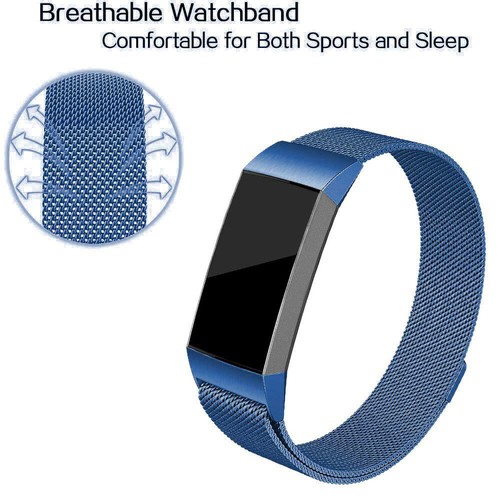 Repuesto de banda de bucle milanesa con bloqueo magnético para Fitbit Charge 3 / Charge 4 - Imagen 6 de 41