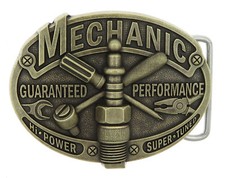 Mechanic Tradesman Bronze Plated Metal Belt Buckle