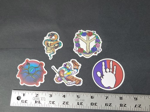 💎 Menge 5 Grateful Dead Jerry Garcia Hockey Frieden Schlange Totenkopf Aufkleber 💎 L12 - Bild 1 von 9