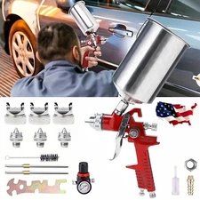 HVLP Air Paint Spray Gun Kits Gravity Feed Car Auto Primer 1.4/1.7/2.0MM Nozzles