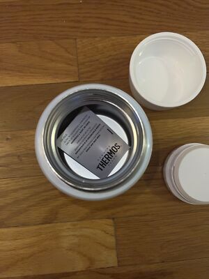 Supreme Thermos Stainless King Food Jar And Spoon White Brand New