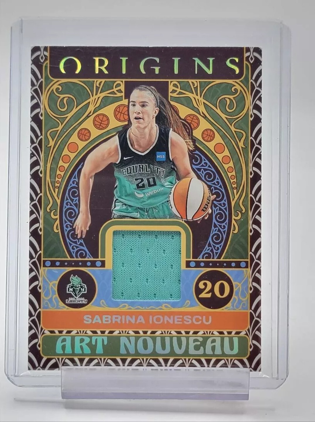 2023 Panini Origins WNBA - Art Nouveau Memorabilia #AN-SIO Sabrina Ionescu (MEM)