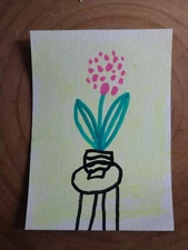  G.A.Titan Acrylic Painting IMPRESSIONISM Vase of  Flowers artwork