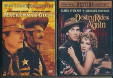 DESTRY RIDES AGAIN / MACKENNA’S GOLD (DVD VG+ & NEW) James Stewart / Greg. Peck