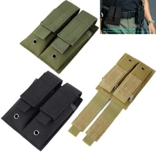 Molle Double Pistol Mag Pouch Single Double Stack Mag for 9mm/.40 Calibers Glock