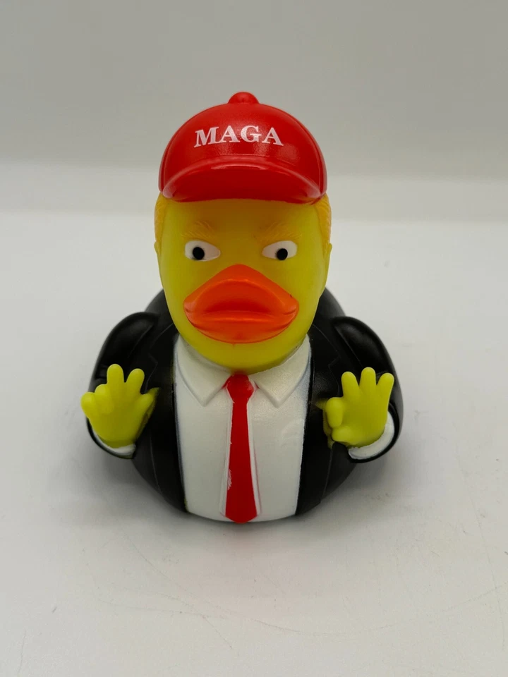 Pato de goma Donald Trump para Jeep Ducking 2024 MAGA Rally Fight President Vance Foto 2 de 4