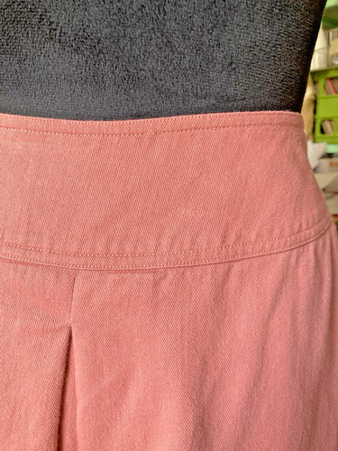 VTG Western Yoke A Line Maxi Skirt Pink Button Down USA Modest 80s Prairie Sm 4 - Picture 11 of 22