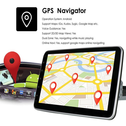 10,1 Zoll Touchscreen Auto GPS Navigation Stereo FM Radio Wifi Spiegel Link - Bild 3 von 12