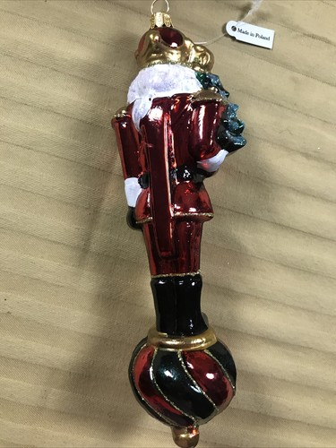 GLASSWARE ART STUDIO Nutcracker Ornament Mouth Blown & Hand Painted Poland NIB - Picture 10 of 12